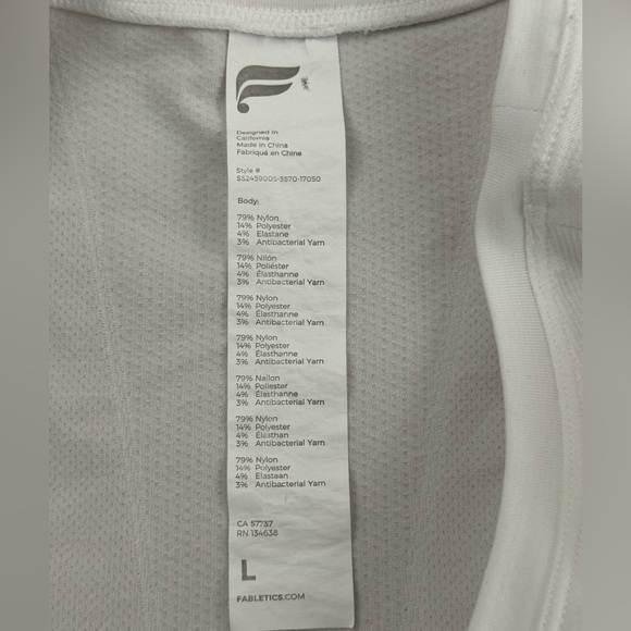 Fabletics Size L Feather Tech+ Short-Sleeve Top - Picture 8 of 9